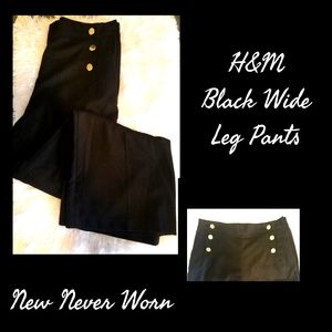 BLACK WIDE LEG PANTS